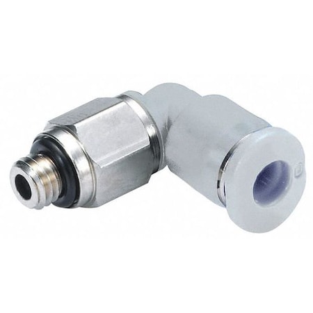 Swivel Elbow, 1/4 in Tube Size, Polybutylene, White, 10 PK MPN:M24470410