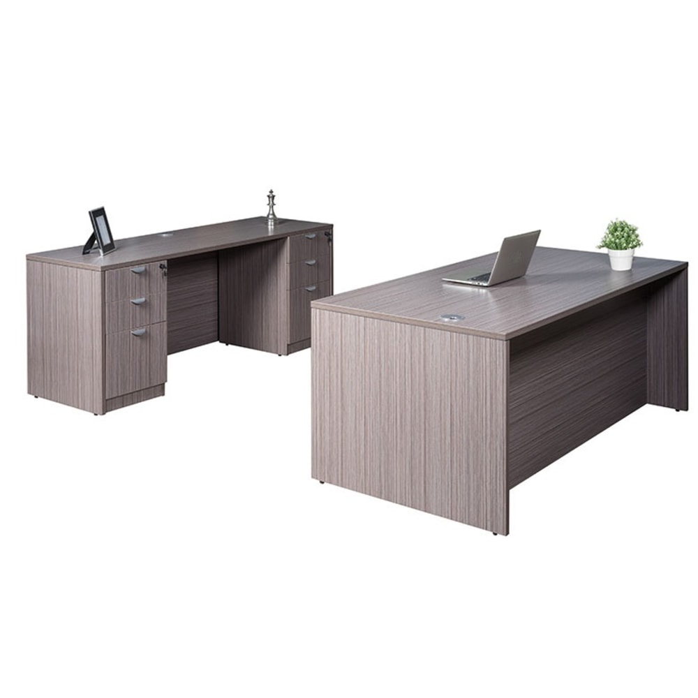Boss Holland Series Office Suite With 71inW Desk, Driftwood MPN:GROUPA2-DW