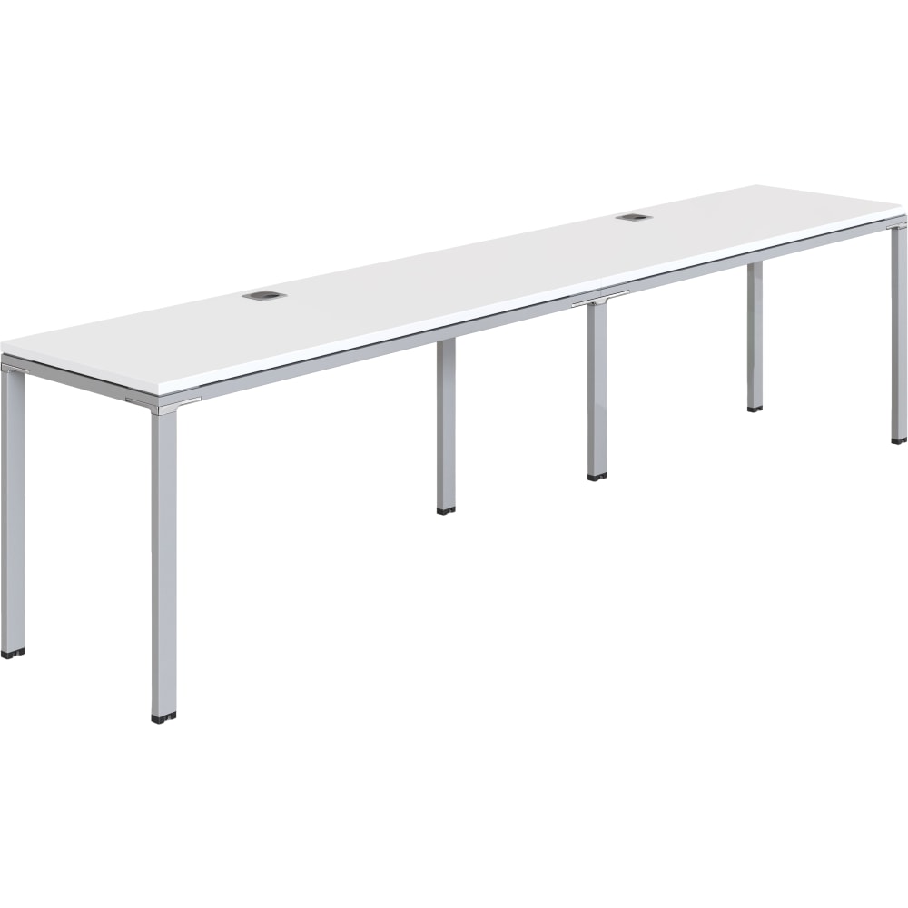 Boss Office Products Simple System Workstation Double Desks, 30inH x 96inW x 24inD, White MPN:SGSD005-110-WT