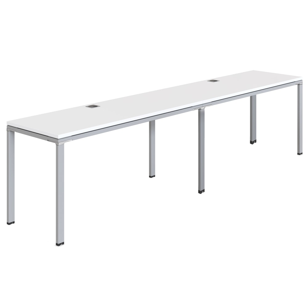 Boss Office Products Simple System Workstation Double Desks, 120in x 30in, White MPN:SGSD005-201-WT