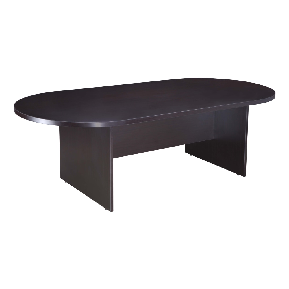 Boss Office Products 71inW Wood Race Track Conference Table, Mocha MPN:N135-MOC