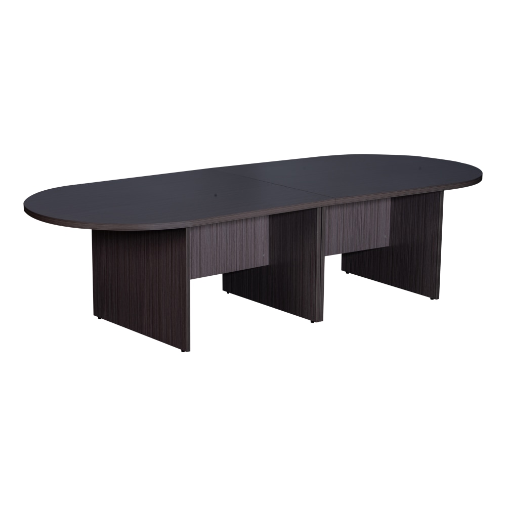 Boss Office Products 120inW Wood Race Track Conference Table, Driftwood MPN:N137-DW