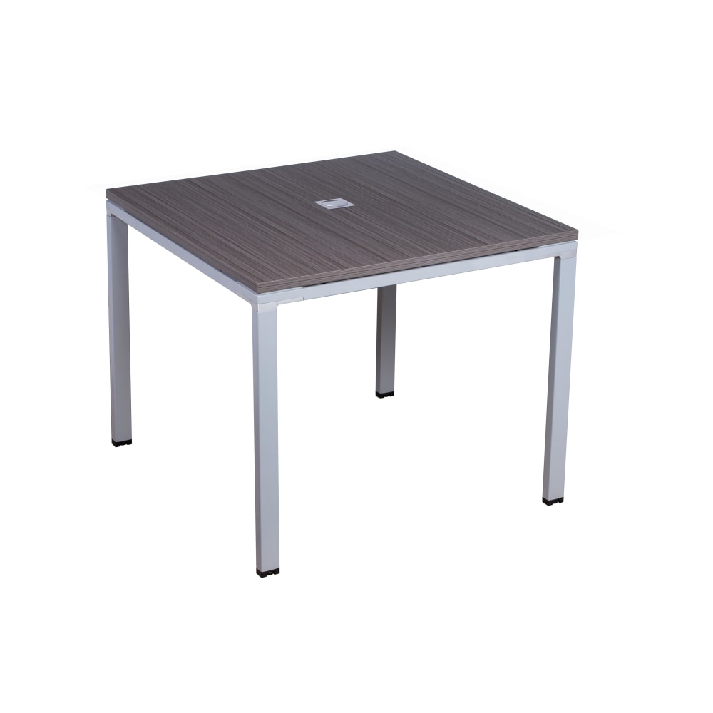 Boss Office Products Simple System Square Conference Table, 29-1/2inH x 36inW x 36inD, Driftwood MPN:S401