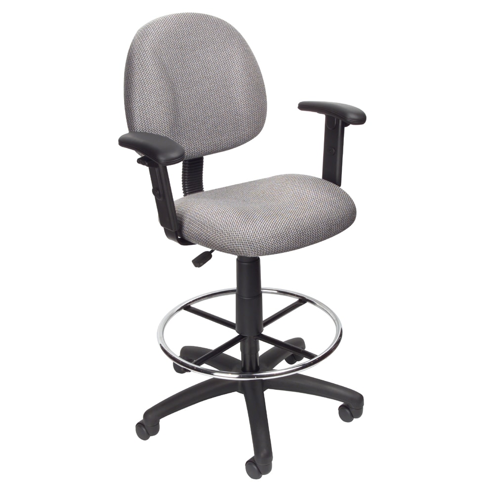 Boss Office Products Drafting Stool, Gray MPN:B1616-GY