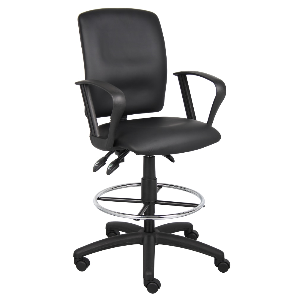 Boss Office Products Multi-Function Budget Drafting Stool, Black/Chrome MPN:B1647