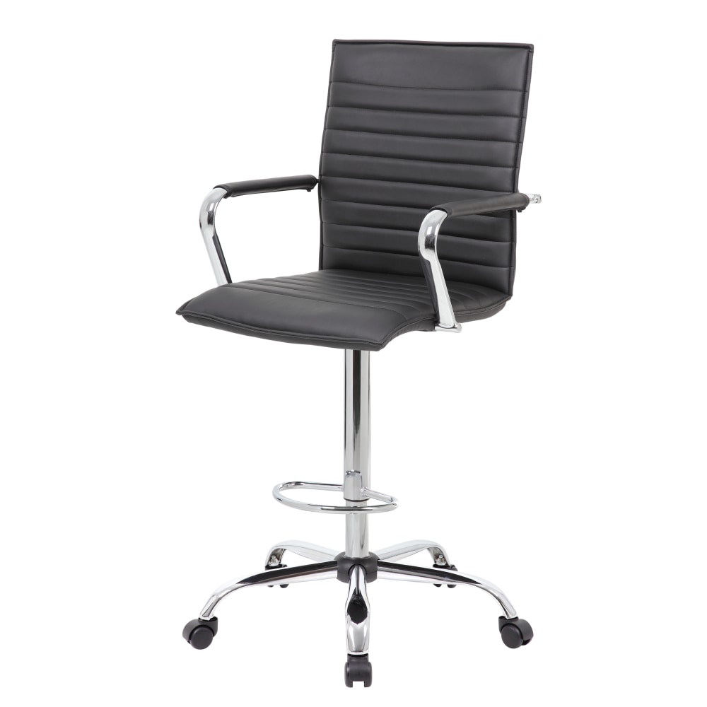 Boss Office Products Drafting Stool, Black/Chrome MPN:B16533C-BK