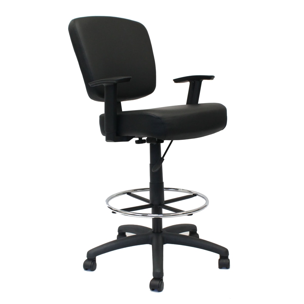 Boss Office Products Heavy Duty Drafting Stool With Arms, Black MPN:B1681-BK