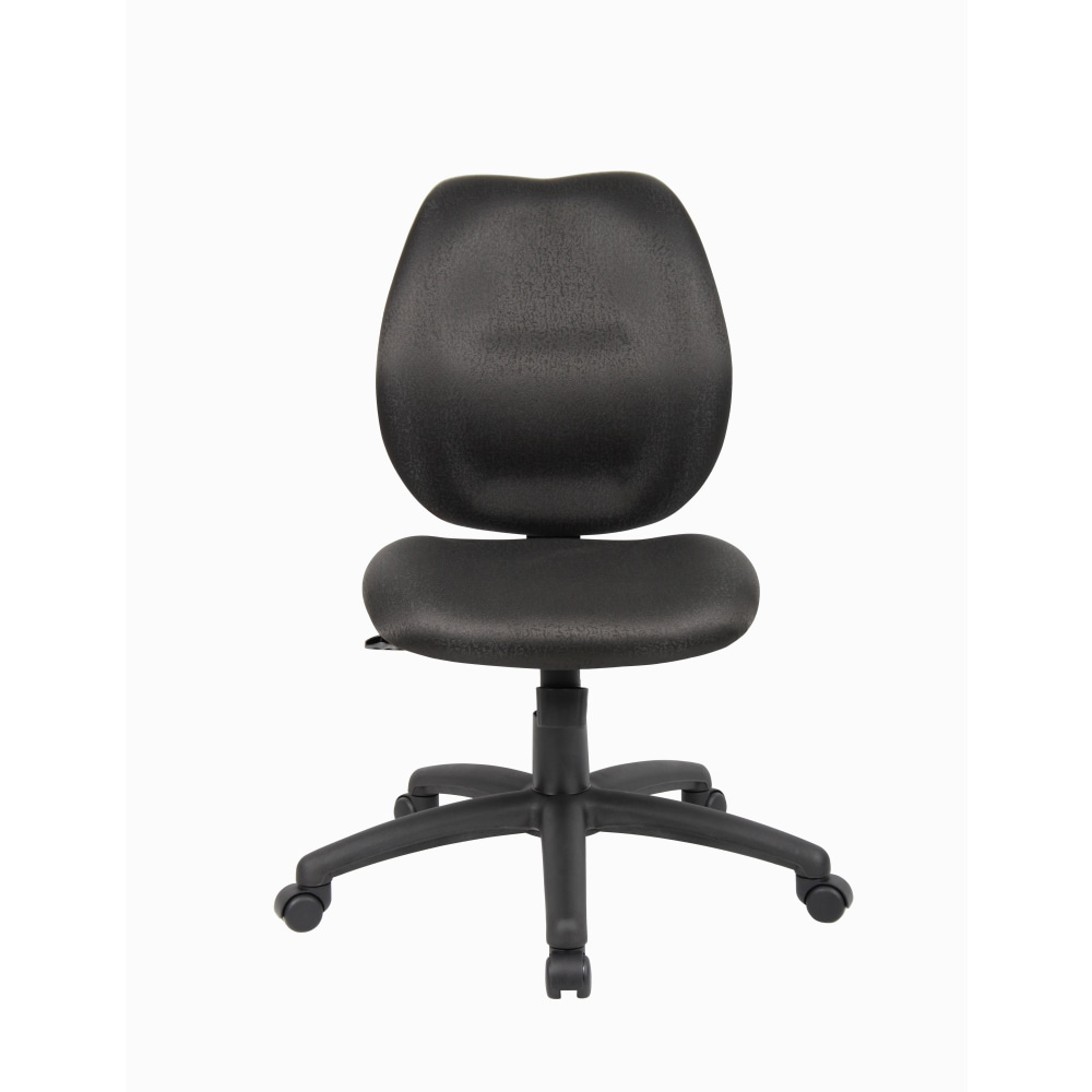 Boss Office Products Ergonomic Fabric Mid-Back Task Office Chair Without Arms, Black MPN:B1016-BK