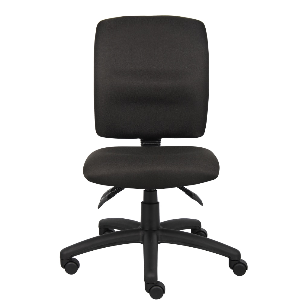Boss Office Products Multi-Function Ergonomic Fabric High-Back Task Chair, Black MPN:B3035-BK