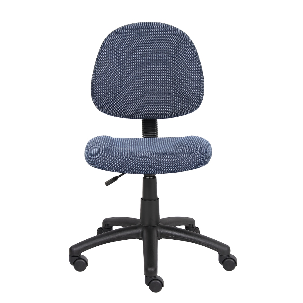 Boss Office Products Perfect Posture Deluxe Ergonomic Fabric Mid-Back Office Task Chair, Blue MPN:B315BE