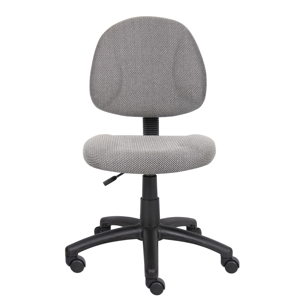 Boss Office Products Perfect Posture Deluxe Ergonomic Fabric Mid-Back Office Task Chair, Gray MPN:B315GY
