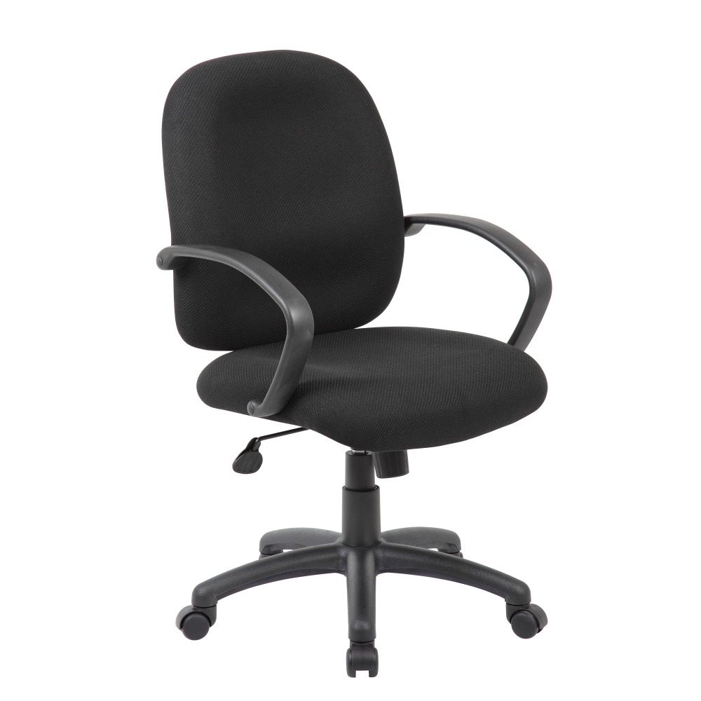 Boss Office Products Ergonomic Budget Tweed Mid-Back Task Chair, Black MPN:B500-BK
