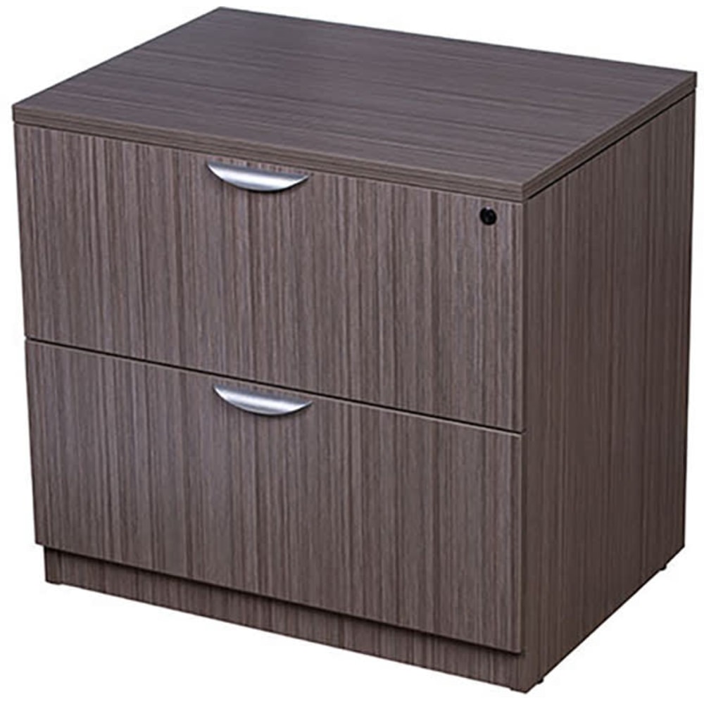 Boss Office Products 31inW x 22inD Lateral 2-Drawer File Cabinet, Driftwood/Beige MPN:N112-DW