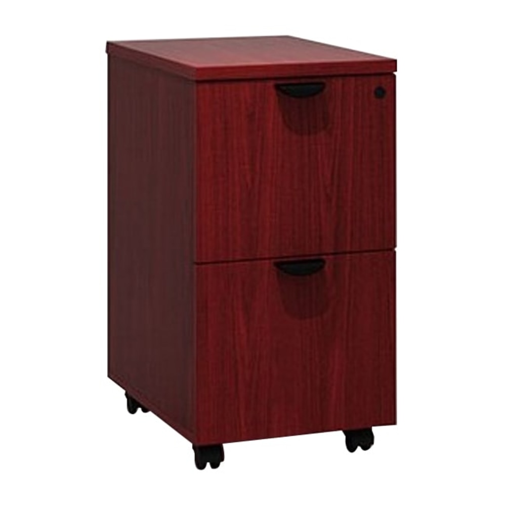 Boss Office Products 16inW x 22inD Lateral Mobile File Pedestal, Mahogany MPN:N149-M
