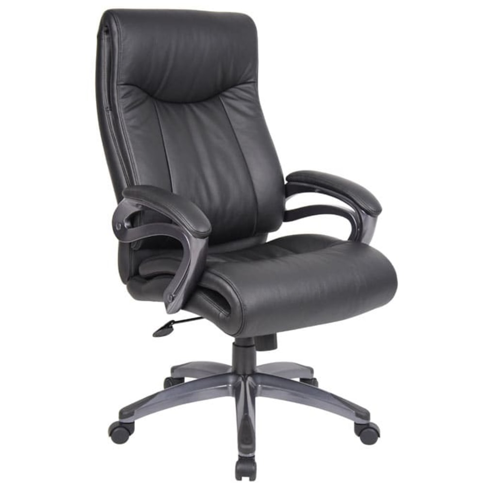 Boss Office Products Double-Layer Ergonomic Faux Leather High-Back Executive Office Chair, Black MPN:B8661