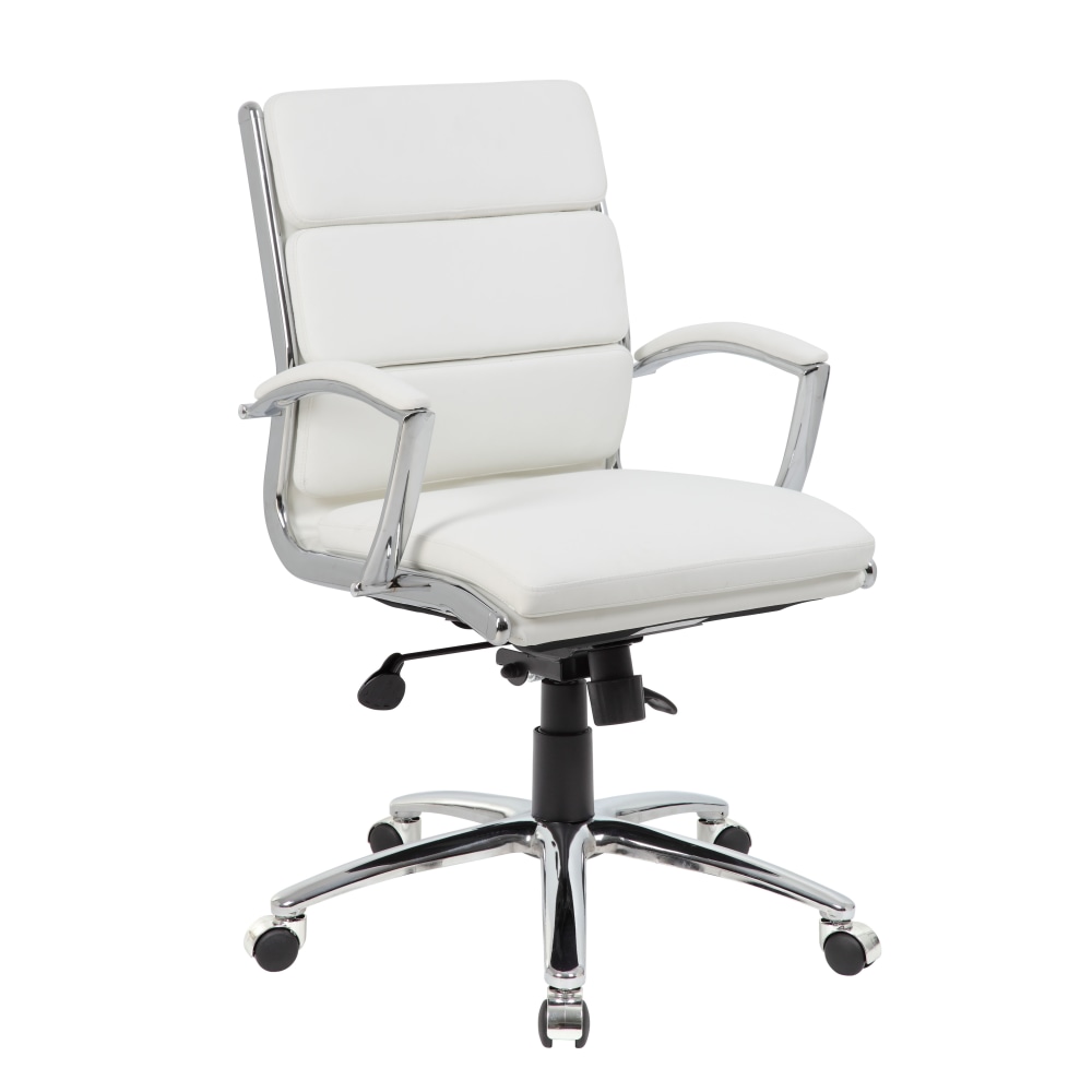 Boss Office Products Caressoft Mid-Back Chair, White MPN:B9476-WT