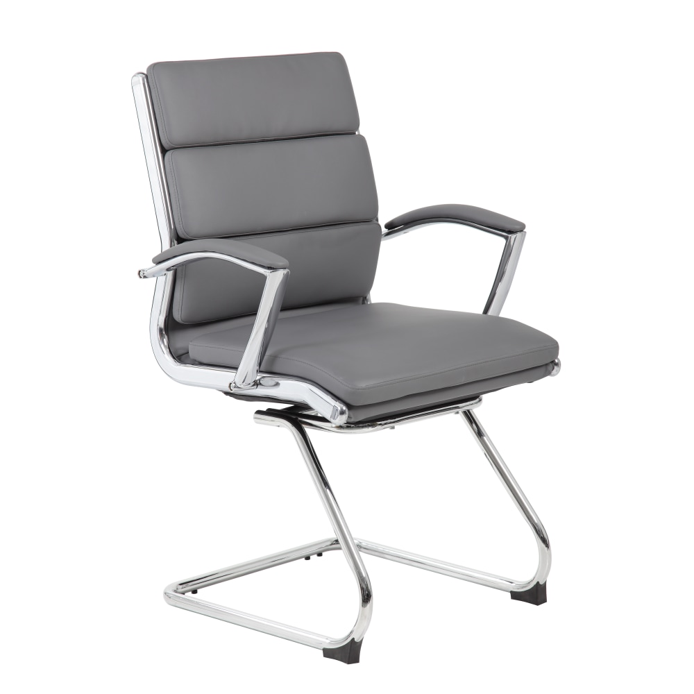 Boss Office Products Ergonomic Guest Chair, Gray/Chrome/Gray MPN:B9479-GY