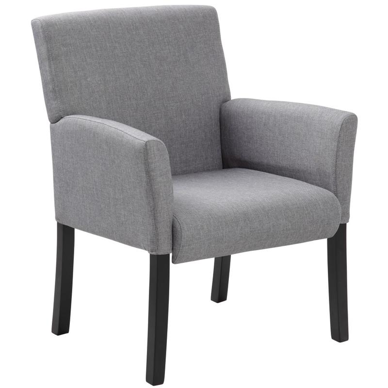 Boss Office Products Contemporary Guest Chair, Medium Gray MPN:B659-MG