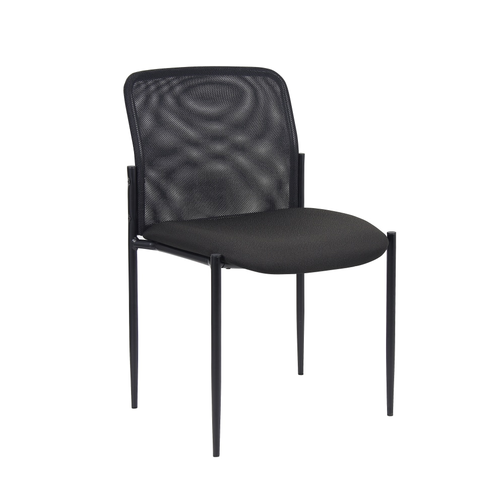 Boss Office Products Armless Mesh-Back Stackable Chair, Black MPN:B6919