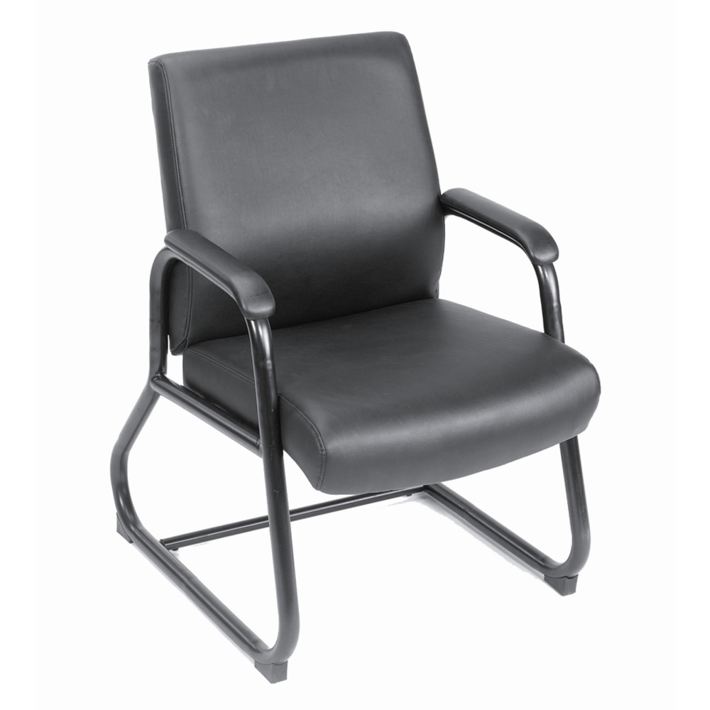 Boss Office Products CaressoftPlus Guest Chair with Antimicrobial Protection, Black MPN:B709