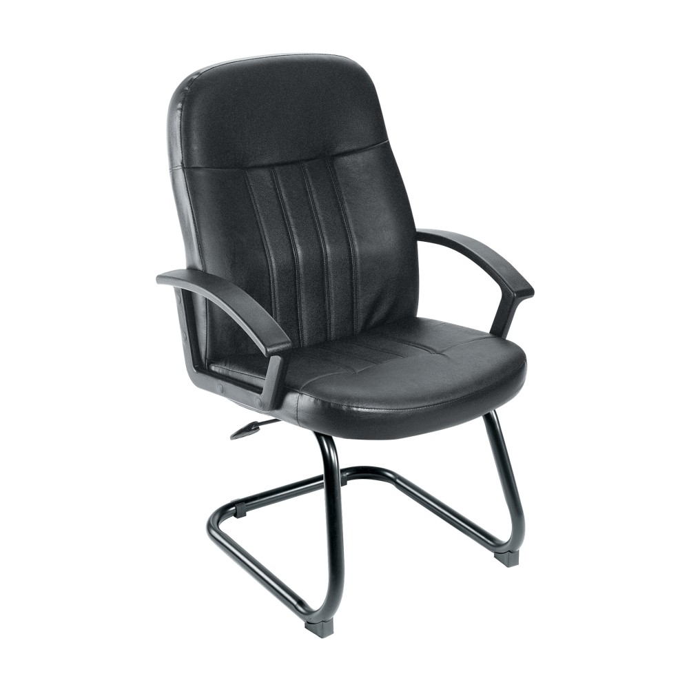 Boss Office Products Budget Bonded Leather Guest Chair, Black MPN:B8109