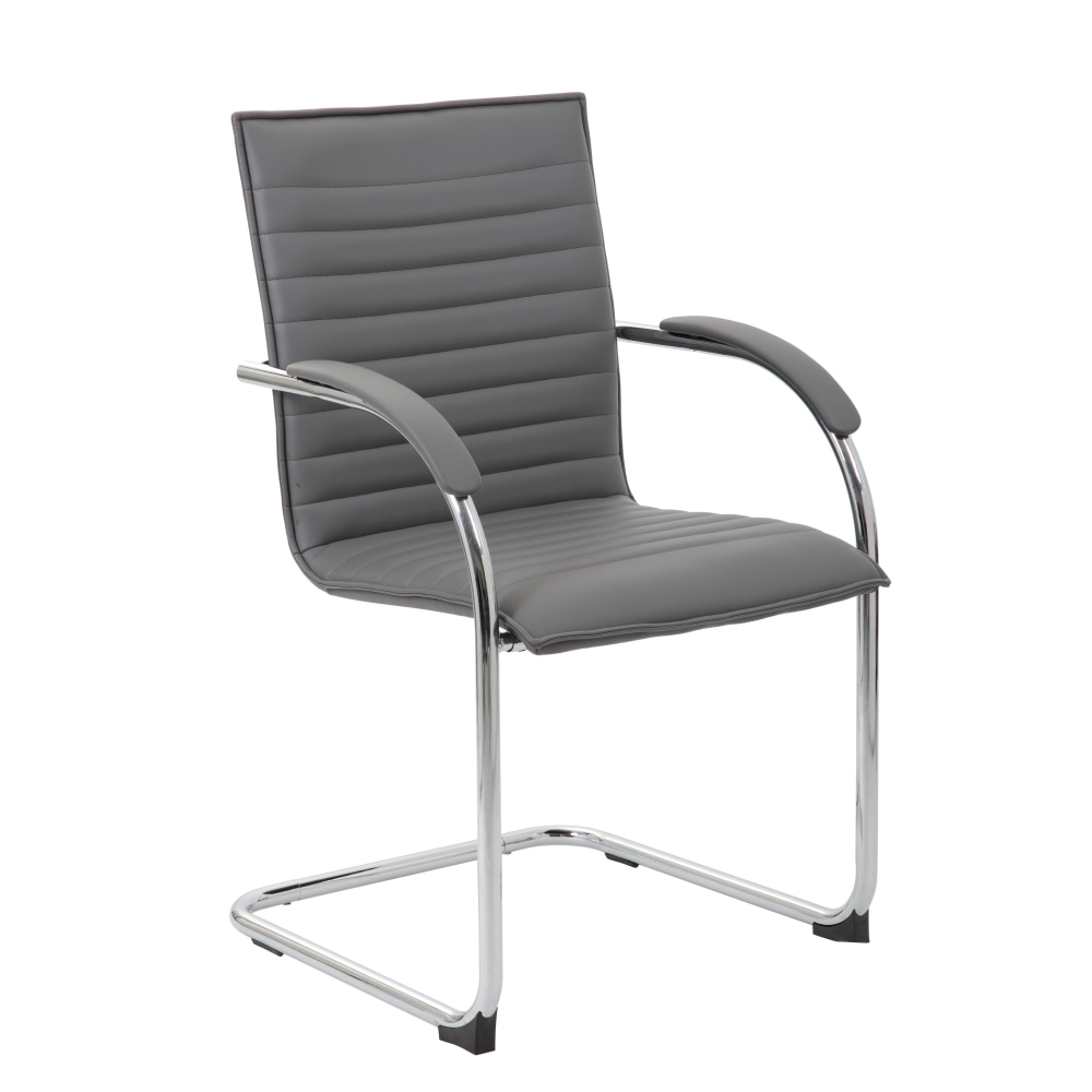 Boss Office Products Ribbed Side Chairs, Gray, Set Of 2 MPN:B9536-GY-2
