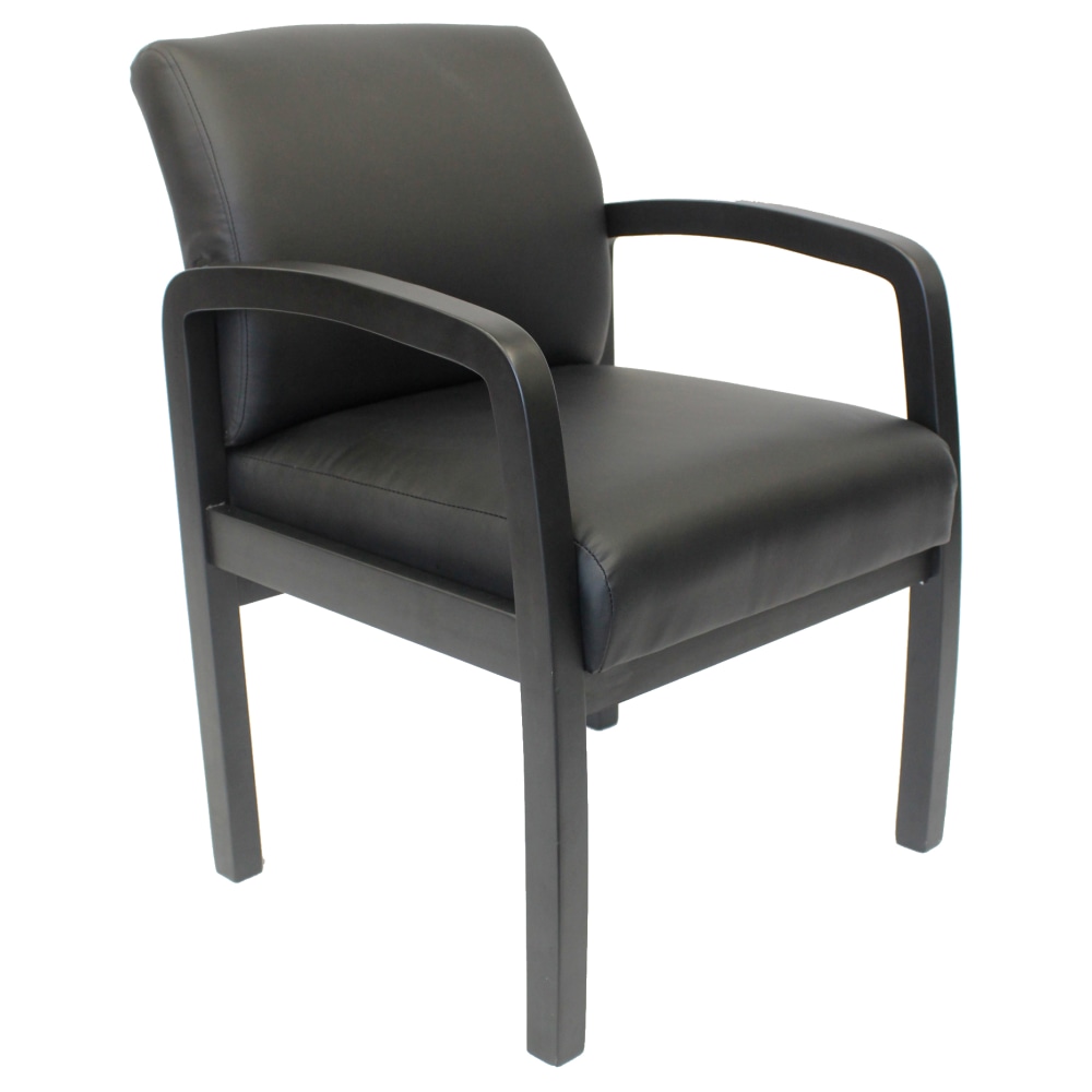 Boss Office Products Guest Chair with Antimicrobial Protection Black MPN:B9580BK-BK
