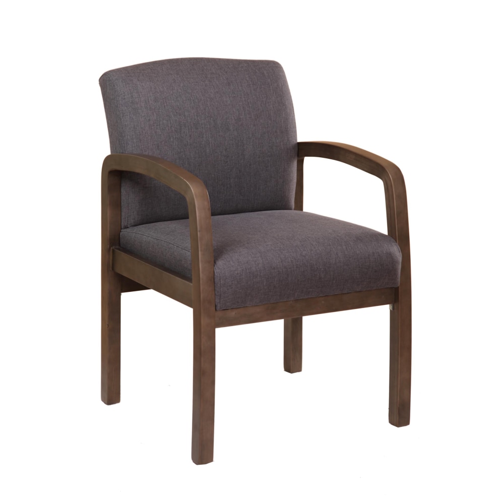 Boss Office Products NTR Guest Chair, Slate Gray/Brown/Gray MPN:B9580DW-SG