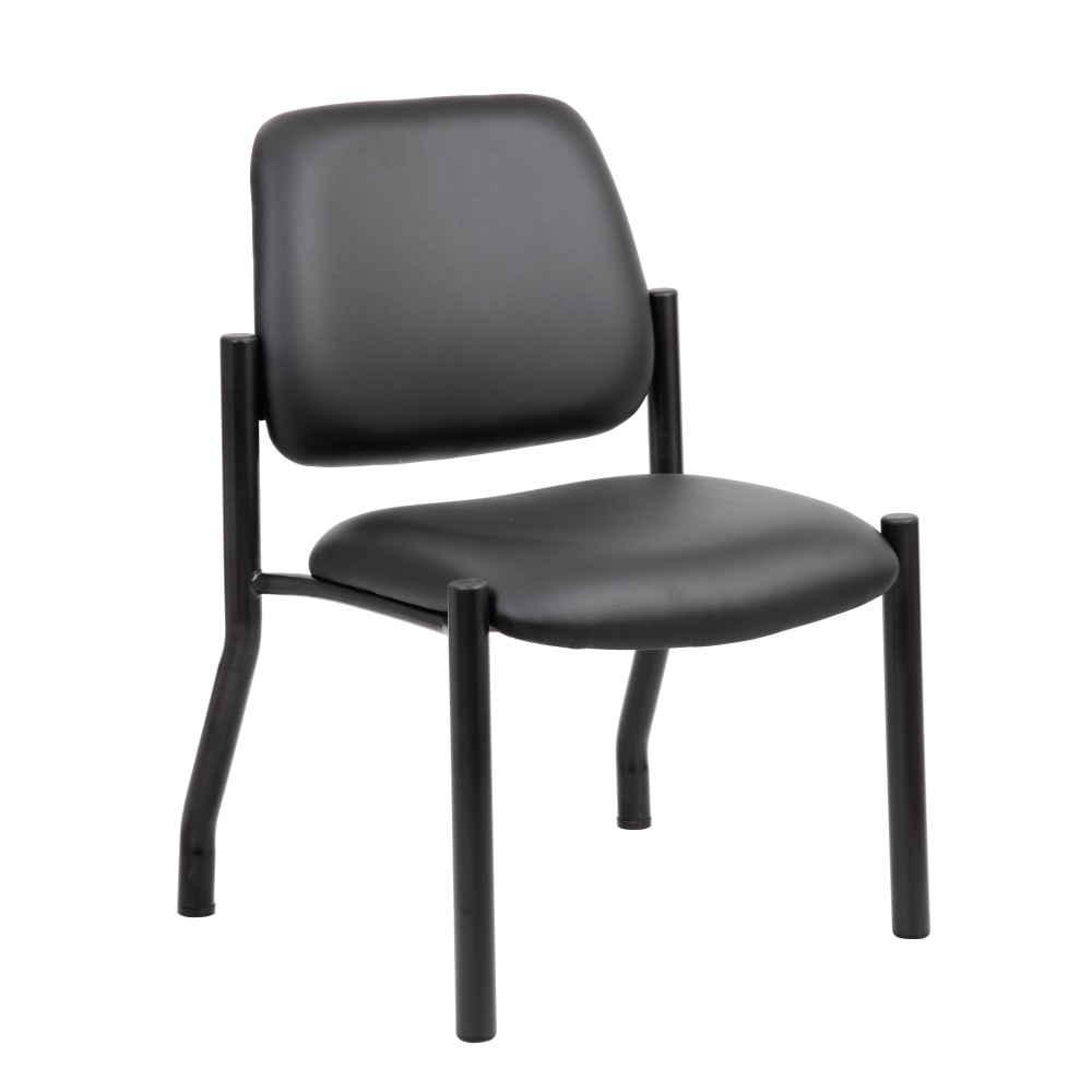 Boss Mid Back Armless Guest Chair, 300 lb. capacity, Antimicrobial Vinyl MPN:B9595AM-BK