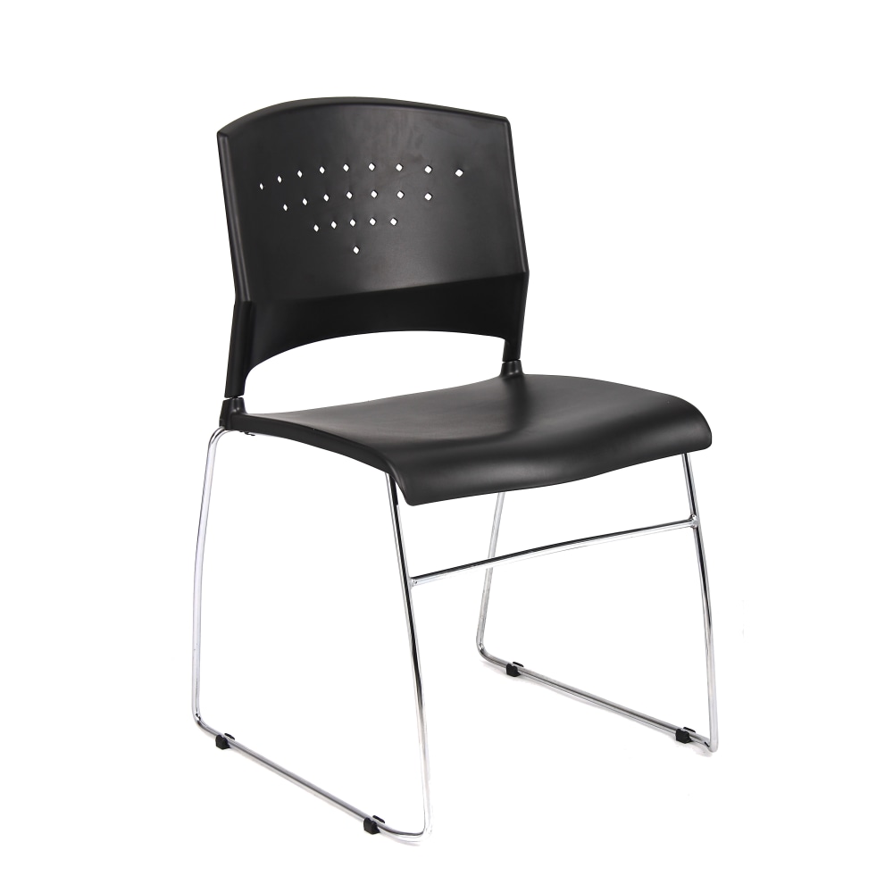 Boss Office Products Stack Chairs in Black, Set of 5 MPN:B1400-BK-5