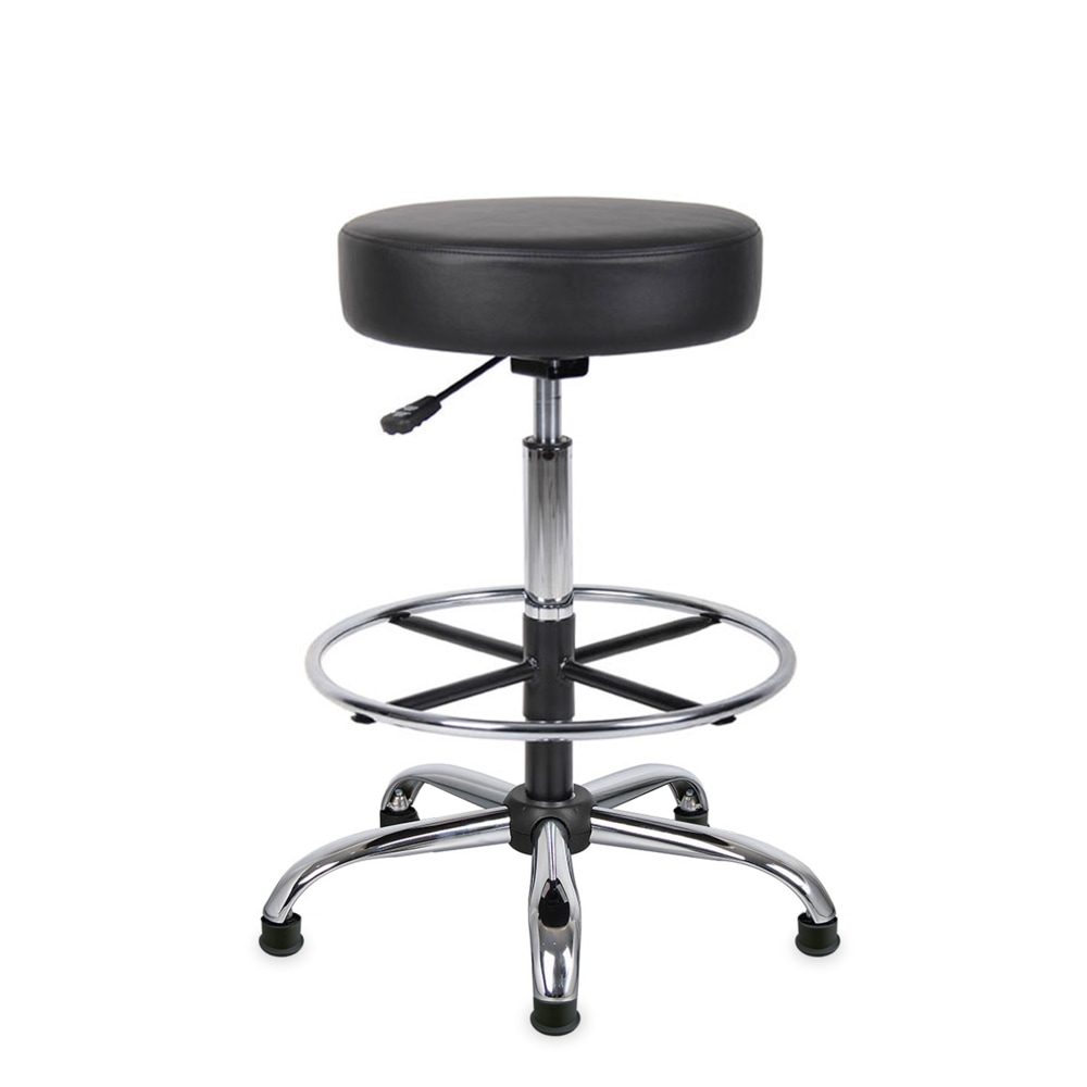Boss Office Products Adjustable Antimicrobial Drafting Stool With Removable Foot Rest & Glides, Black MPN:B16240-BK+TU021