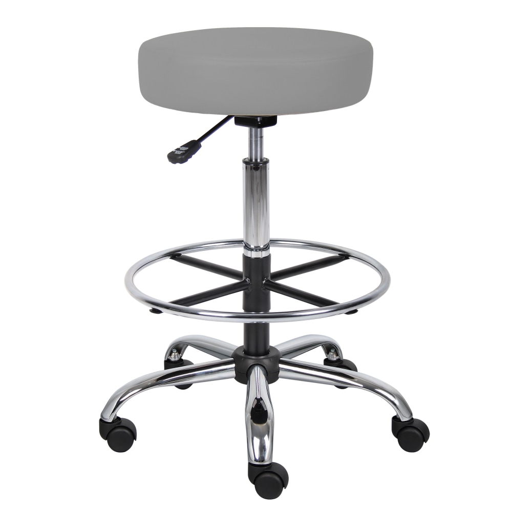 Boss Office Products Medical Drafting Stool, Caressoft Vinyl, Gray MPN:B16240-GY