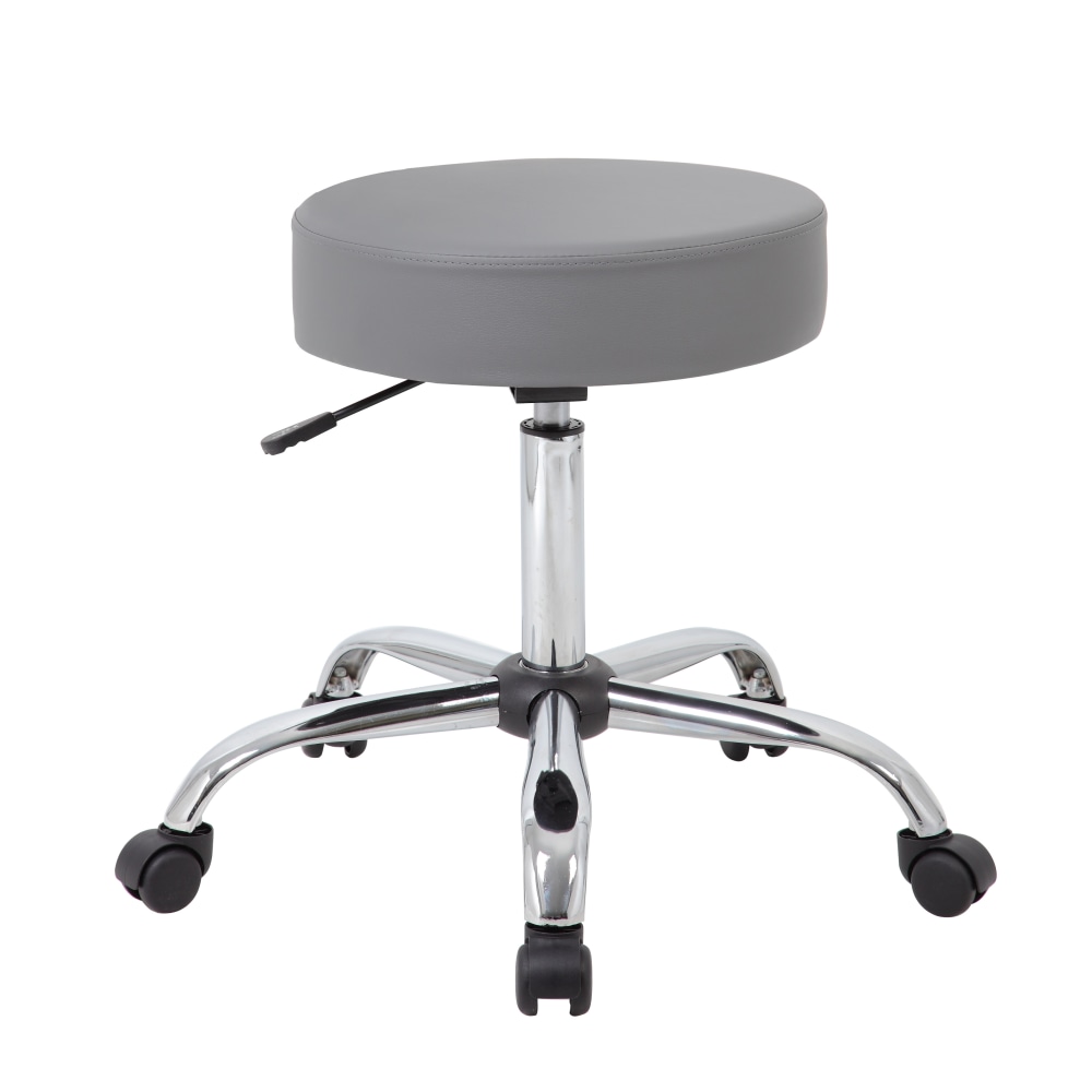 Boss Office Products Caressoft Medical Stool, Gray/Chrome MPN:B240-GY