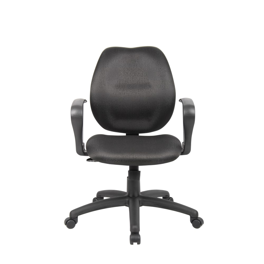 Boss Office Products Contour Back Task Chair With Loop Arms, Black MPN:B1015-BK