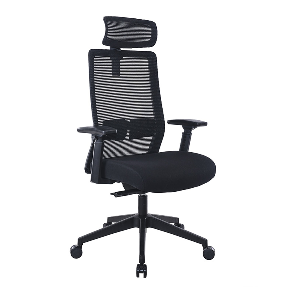 Boss Office Products Mesh High-Back Task Chair With Headrest, Black MPN:B6036-HR