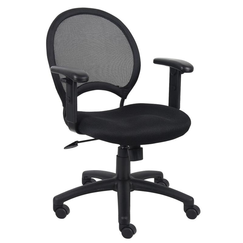 Boss Office Products Mesh Task Chair With Arms, Black MPN:B6216