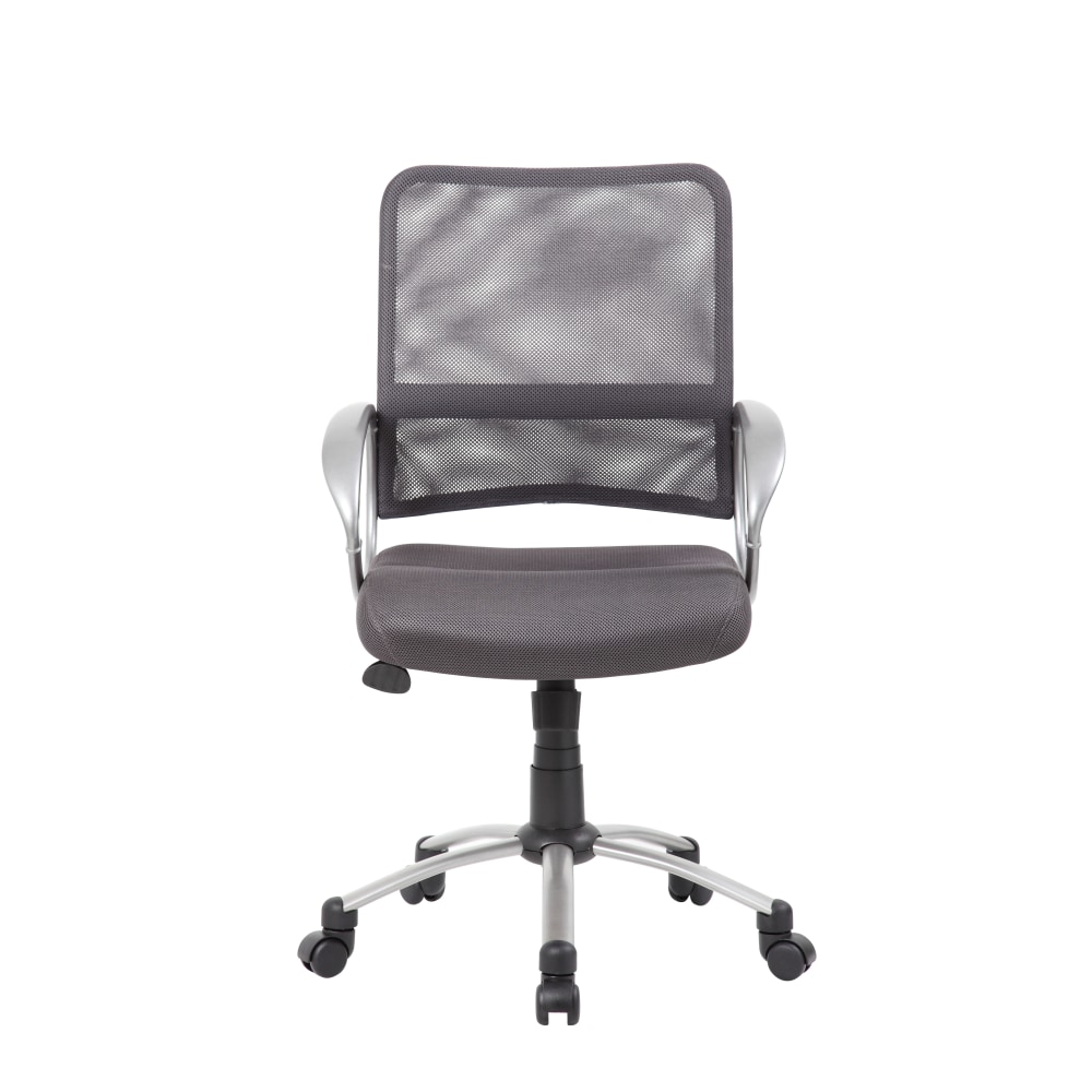 Boss Office Products Mesh Mid-Back Multipurpose Task Chair, Charcoal-Gray/Black-Pewter MPN:B6416-CG