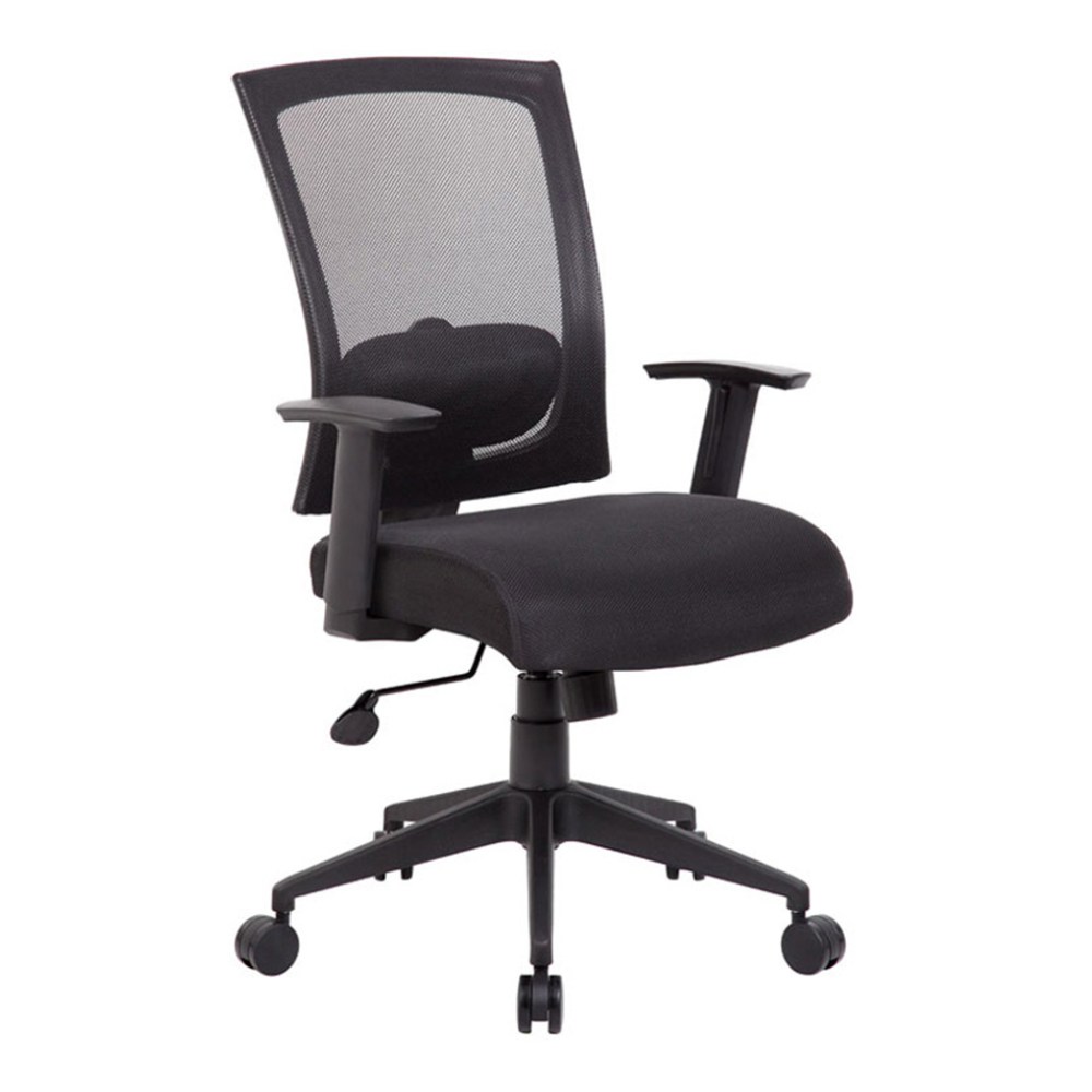 Boss Office Products Mesh-Back Task Chair, With Antimicrobial Protection, Black MPN:B6706-BK+CV21