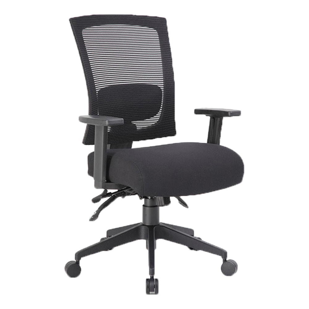 Boss Office Products Mesh-Back 3-Paddle Task Chair, Black MPN:B6716-BK+CV21