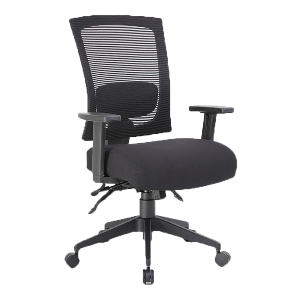 Boss Office Products Mesh-Back 3-Paddle Task Chair, Black/Gray MPN:B6716-BK+CV22