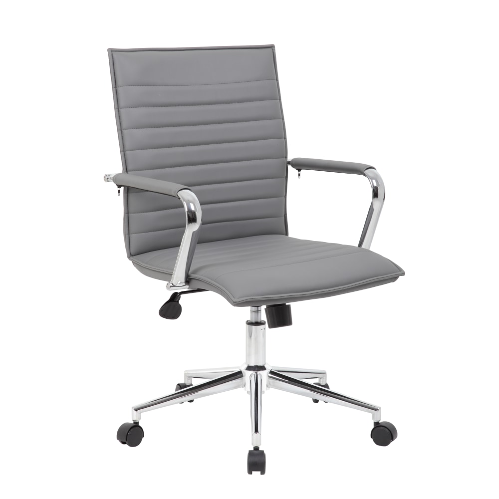 Boss Office Products Sleek Ribbed Task Chair, Gray MPN:B9533C-GY