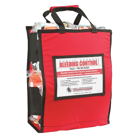 Bleeding Control Kit, Nylon Pouch, 90 Components, 8 People Served MPN:80-0468
