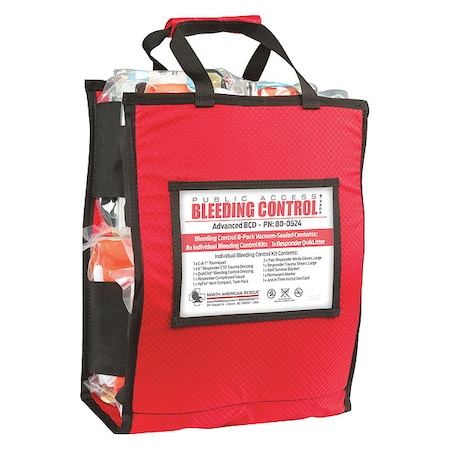 Bleeding Control Kit, Nylon Pouch, 88 Components, 8 People Served MPN:80-0524