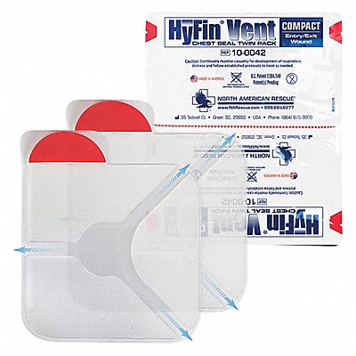 Vented Chest Seal Pad 4-3/4 L 4-3/4 W MPN:10-0042