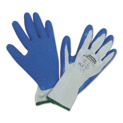 Durotask Gray Glove Cot/Poly Blue Rubber Palm MPN:NF14/10XL