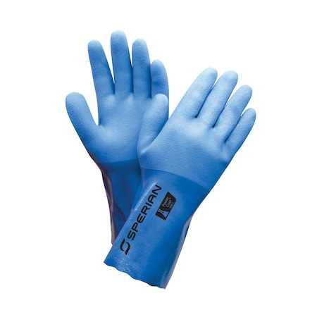 Chemical Resistant Gloves, PVC, 12 in L, 35 mil, Blue, M, 1 PR MPN:660-M