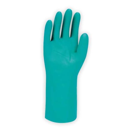 Chemical Resistant Gloves, Nitrile, 13 in L, 17 mil, Green, 8, 1 PR MPN:LA172G/8