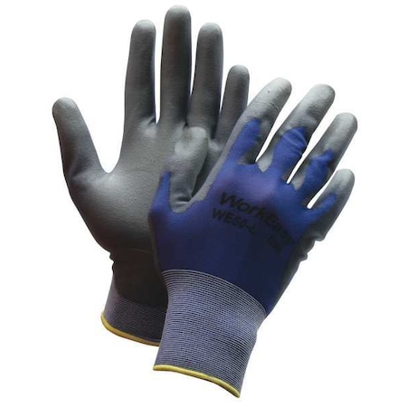 Coated Gloves, Polyurethane, Smooth, 3/4 Dip, Not Rated Abrasion Level, Blue/Gray, S 1 PR MPN:WE50-S