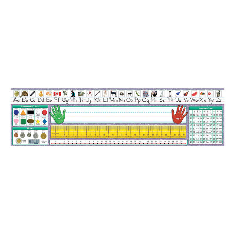 North Star Teacher Resources Canadian Primary Desk Plates, 19in x 5in, Traditional Manuscript Canadian, Pack Of 36 Plates, Set Of 3 Packs MPN:NST9020-3