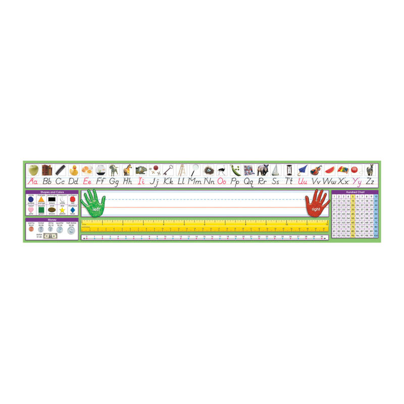 North Star Teacher Resources Adhesive Desk Plates, 4in x 17 1/2in, Primary Modern Manuscript, Pre-K - Grade 8, Pack Of 36 Plates, Set Of 2 Packs MPN:NST9041-2